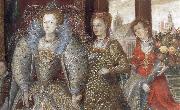 unknow artist Queen Elizabeth i leads in Peace and Plenty from a Garden oil painting reproduction
